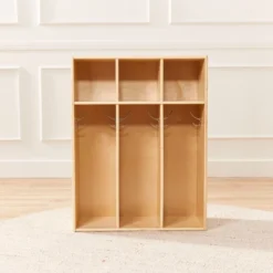 ECR4Kids Streamline 3-Section Toddler Coat Locker, Kids Furniture, Natural -Homcom Crosley Shop GUEST f59388bc ee21 47bd aea2 7bea73eeaece
