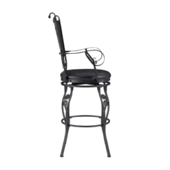 30" Big & Tall Tara Barstool Black/Gray - Powell Company -Homcom Crosley Shop GUEST f5b05e16 8192 440e a541 300b24e0c078