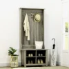 HOMCOM Hall Tree With Shoe Storage Bench, Entryway Bench With Coat Rack, Accent Coat Tree With Adjustable Shelves For Hallway, Mud Room, White 2 HOMCOM Hall Tree With Shoe Storage Bench, Entryway Bench With Coat Rack, Accent Coat Tree With Adjustable Shelves For Hallway, Mud Room, White -Homcom Crosley Shop GUEST f660a2ce 104d 4c05 b98f f315c0ae41f1