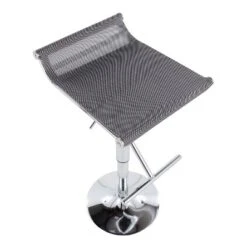 Mirage Ale Mesh Fabric/Metal Barstool Chrome/Silver - LumiSource -Homcom Crosley Shop GUEST f67716c6 0653 4205 90f4 3aa733c1d981