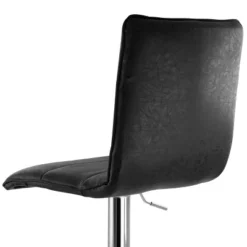 Elama 2 Piece Vintage Faux Leather Adjustable Bar Stool In Black With Chrome Base -Homcom Crosley Shop GUEST f6af4a97 6a35 42c2 89d3 dbcc69295233