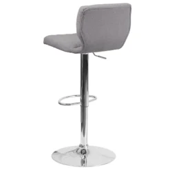 Flash Furniture Contemporary Vinyl Adjustable Height Barstool With Vertical Stitch Back And Chrome Base -Homcom Crosley Shop GUEST f7040edf 1246 4a91 ba49 bbe078749e4c
