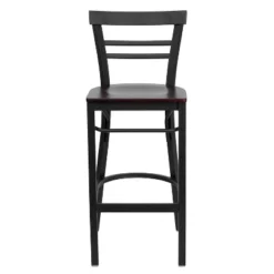 Emma And Oliver 2 Pack Two-Slat Ladder Back Metal Restaurant Barstool -Homcom Crosley Shop GUEST f734de66 c044 4215 a482 915939ac1891