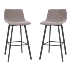 Flash Furniture Caleb Modern Armless 30 Inch Bar Height Commercial Grade Barstools With Footrests And Matte Iron Frames, Set Of 2 -Homcom Crosley Shop GUEST f74fa748 6bff 4c64 a765 2b809670bf60