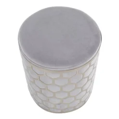 Honeycomb Glam Ottoman - LumiSource