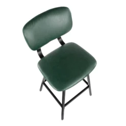 Set Of 2 Foundry Contemporary Barstools Faux Leather Black/Green - LumiSource -Homcom Crosley Shop GUEST f804c617 7963 4b96 8918 15e930bf3921
