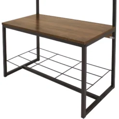 Sunnydaze Decor Sunnydaze Indoor Industrial-Style Hall Tree Bench With Coat/Shoe Rack - MDP Shelves With Powder-Coated Steel Frame - Brown - 67 In -Homcom Crosley Shop GUEST f879e482 3862 4038 afc0 64bc5d350441