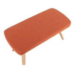 42" Folia Bench Polyester/Wood Natural/Orange - LumiSource -Homcom Crosley Shop GUEST f8c9de42 99a4 44b1 87fd 20d9c3861253