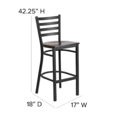 Flash Furniture Black Ladder Back Metal Restaurant Barstool -Homcom Crosley Shop GUEST f8d72586 b0e3 415f a13c 8a297b5c7e14