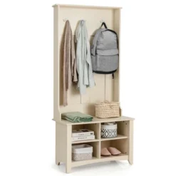 Costway Hall Tree Storage Bench Entry Stand Coat Hat Rack With Shelf & 3 Hooks Organizer -Homcom Crosley Shop GUEST f8fa6570 23e8 4c97 bfac 398e2408c1f4