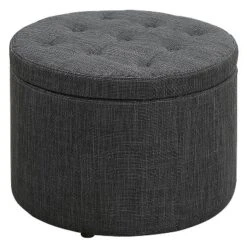 Designs4Comfort Round Shoe Ottoman - Breighton Home -Homcom Crosley Shop GUEST f93abacb f990 41ae 9d14 431d7185faa9