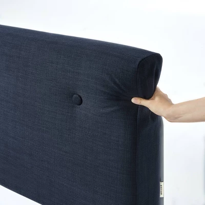 Maggie Metal Platform Bed With Upholstered Cushion Headboard - Mellow 6 Maggie Metal Platform Bed With Upholstered Cushion Headboard - Mellow - Image 4