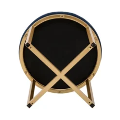 18" Round Ottoman With Metal Base - WOVENBYRD 15 18" Round Ottoman With Metal Base - WOVENBYRD -Homcom Crosley Shop GUEST f9adb7e6 73e8 498c ac9c 60546a0c0609