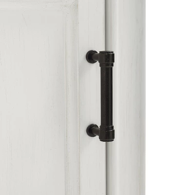 3pc Tara Entryway Set - Hall Tree And 2 Linen Cabinets Distressed White - Crosley 12 3pc Tara Entryway Set - Hall Tree And 2 Linen Cabinets Distressed White - Crosley - Image 10