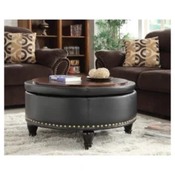 Augusta Ottoman Pewter - OSP Home Furnishings -Homcom Crosley Shop GUEST f9ce6f71 d3b9 4fe1 8885 83cc29715282