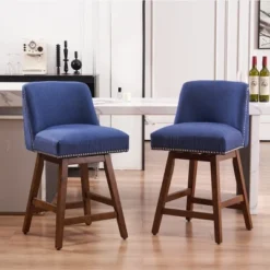 FERPIT 26" Swivel Bar Stools 2 Pack Classic And With Rivet Trim Decoration -Homcom Crosley Shop GUEST f9d27b89 d30e 4d9c aae4 6fe82a12b630