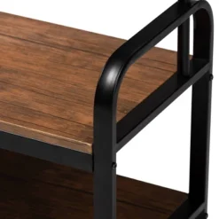 Aislin Distressed Wood And Metal Finished Entryway Hall Tree Brown/Black - Baxton Studio -Homcom Crosley Shop GUEST fb38f625 2931 42fc a78f d315dc65405d