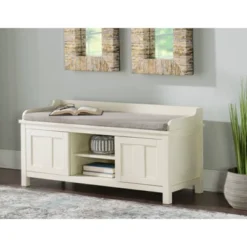 Lakeville Storage Bench White - Linon -Homcom Crosley Shop GUEST fb979b9d d128 49ba b532 a238a5525d9f