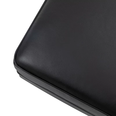 Benito 26.5" Wide Contemporary Genuine Leather Ottoman For Living Room | ARTFUL LIVING DESIGN 10 Benito 26.5" Wide Contemporary Genuine Leather Ottoman For Living Room | ARTFUL LIVING DESIGN - Image 8