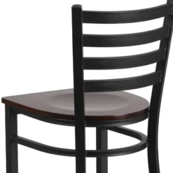 Flash Furniture Black Ladder Back Metal Restaurant Barstool -Homcom Crosley Shop GUEST fbda330b d4ef 4f4d b545 417be5d275d6
