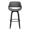 30" Mona Contemporary Bar Height Barstool Black/Gray - Armen Living -Homcom Crosley Shop GUEST fbdc7300 5177 4b1b 93b1 ecf16c86dc86