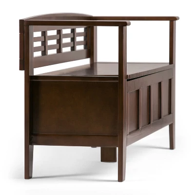 48" Chandler Solid Wood Entryway Storage Bench - Wyndenhall 8 48" Chandler Solid Wood Entryway Storage Bench - Wyndenhall - Image 6