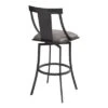 30" Brisbane Faux Leather Metal Counter Height Barstool Gray/Black - Armen Living 1 30" Brisbane Faux Leather Metal Counter Height Barstool Gray/Black - Armen Living -Homcom Crosley Shop GUEST fc0a5692 f2d5 4f79 b6f9 672f78a3669c