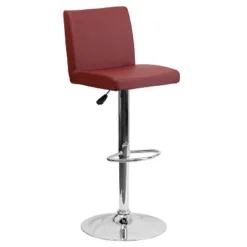 Flash Furniture Contemporary Vinyl Adjustable Height Barstool With Panel Back And Chrome Base -Homcom Crosley Shop GUEST fc29998f 7b46 4aed 918f c54eb690828a