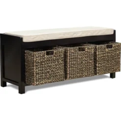 Griffin Storage Bench Black - ClickDecor -Homcom Crosley Shop GUEST fd8f9e22 7c77 4974 93c1 8214d7dd14e4
