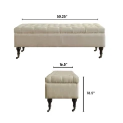 Collette Tufted Bench With Storage Butter Cream - Adore Decor 19 Collette Tufted Bench With Storage Butter Cream - Adore Decor -Homcom Crosley Shop GUEST fdfb1e9d 099d 4200 9e2c 48cbffb961de