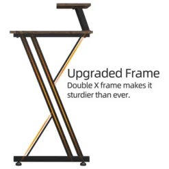 Somdot L Shaped Desk Corner Gaming And Computer Desk For Multiple Screens/Monitors, For Home, Office, College, And Dorm, Easy Assembly, Brown Wood -Homcom Crosley Shop GUEST fe4374dc aed5 42d3 a133 4ae46ad3e843