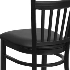 Emma And Oliver Black Vertical Back Metal Restaurant Dining Barstool -Homcom Crosley Shop GUEST fe4d1693 1a53 4ecd bc2e 0f80a646bdea