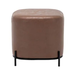 17" Modern Square Ottoman With Metal Base - WOVENBYRD -Homcom Crosley Shop GUEST fe84842e f80f 436b 9410 da332745f30c