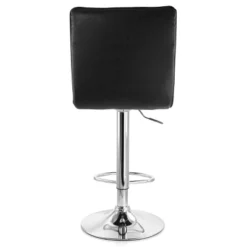 Elama 2 Piece Vintage Faux Leather Adjustable Bar Stool In Black With Chrome Base -Homcom Crosley Shop GUEST fef9ccae f68a 457e 952d 509582806e6b