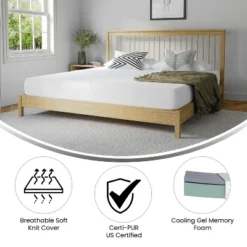 Merrick Lane CertiPUR-US Certified Memory Foam Mattress Infused With Charcoal & Green Tea Cooling Gel -Homcom Crosley Shop GUEST ff766dd9 b3bf 410e ae8a 9d9609632522