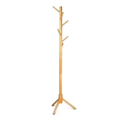 OSTO Multi-Purpose Wooden Freestanding Coat Rack With 6 Hooks And 3 Adjustable Sizes; No Tools Required -Homcom Crosley Shop GUEST ffdbb45c 8c90 4745 9245 789621176591
